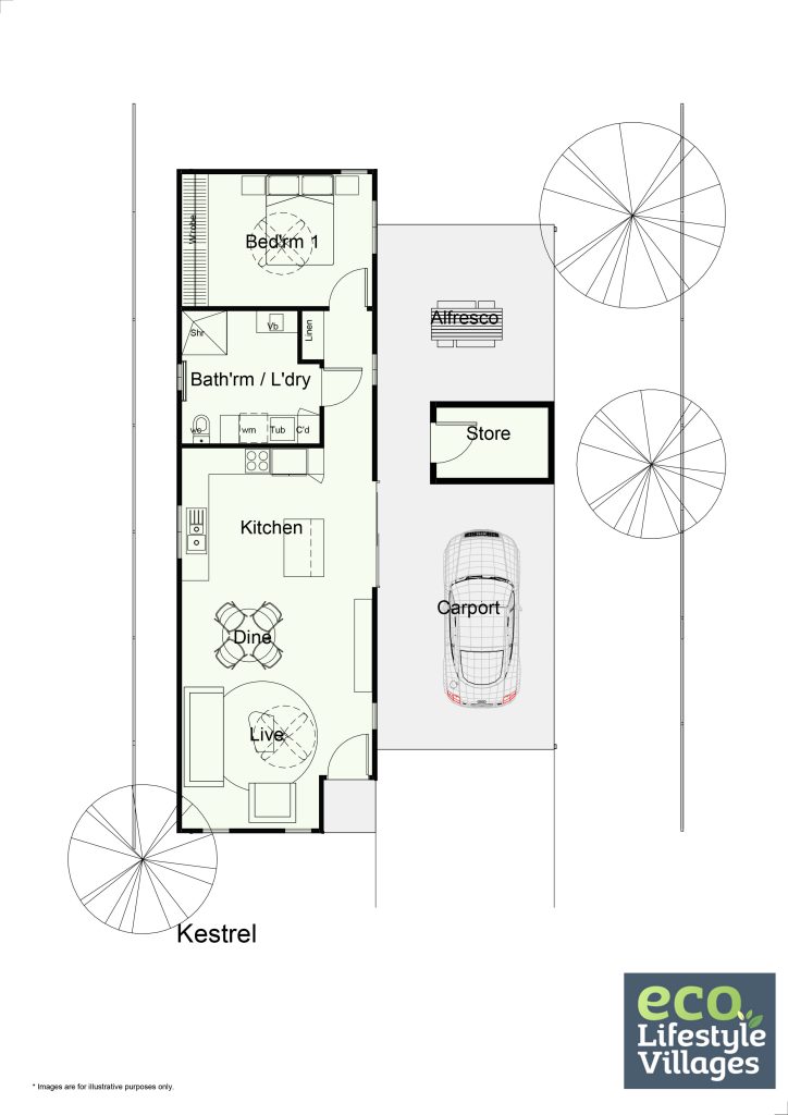 Gingin Eco Lifestyle Village - The Kestrel Floorplan