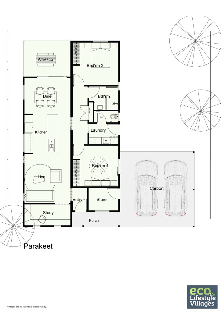 Gingin Eco Lifestyle Village - The Parakeet Floorplan