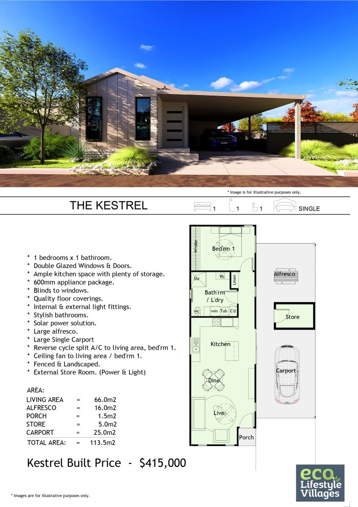 Gingin Eco Lifestyle Village - The Kestrel Flyer