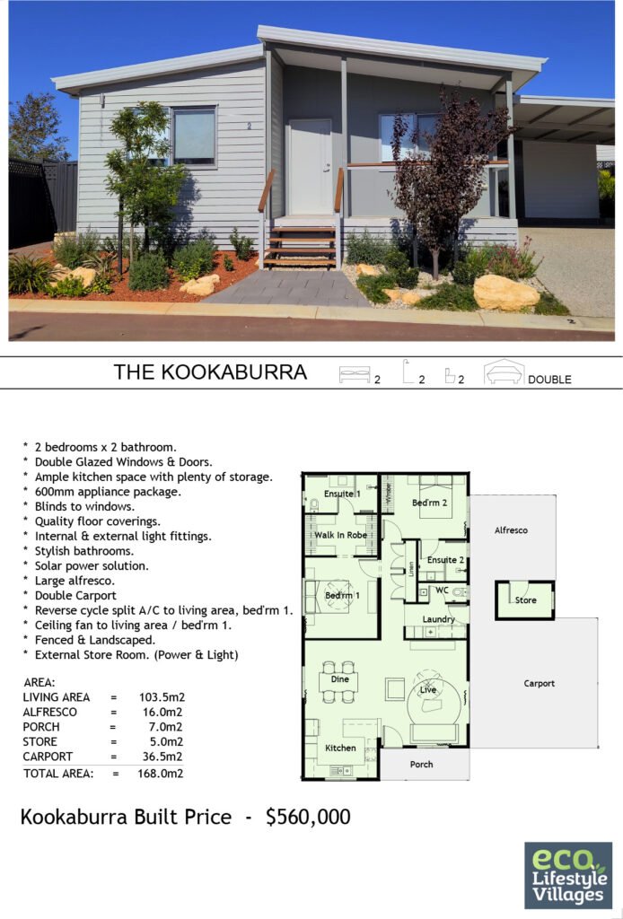 Gingin Eco Lifestyle Village Home - The Kookaburra