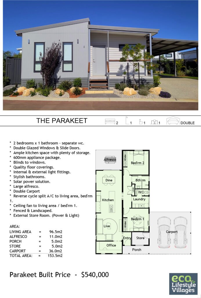 Gingin Eco Lifestyle Village Home - The Parakeet